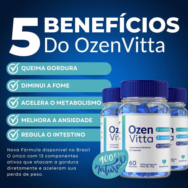 Combo OzenVitta Emagrecedor 100% natural numero um do Brasil compre 2 e ganhe 1 de BRINDE!