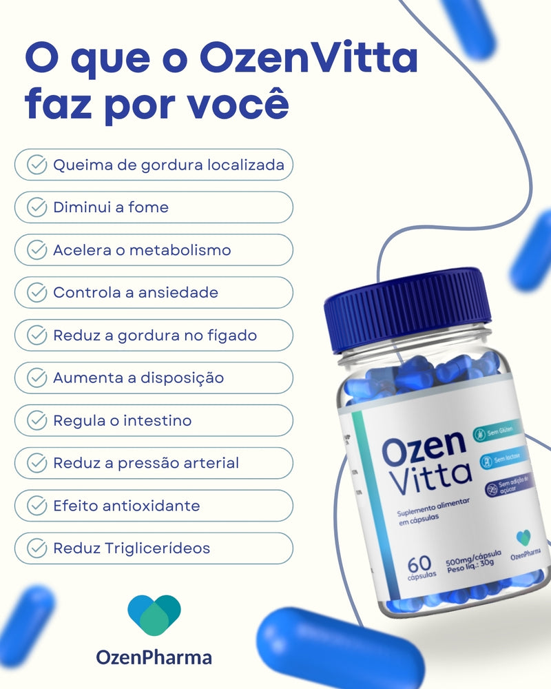 Combo OzenVitta Emagrecedor 100% natural numero um do Brasil compre 2 e ganhe 1 de BRINDE!