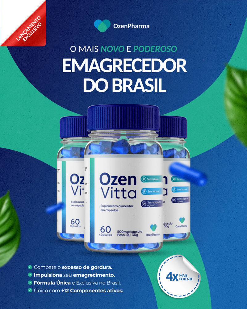 Combo OzenVitta Emagrecedor 100% natural numero um do Brasil compre 2 e ganhe 1 de BRINDE!