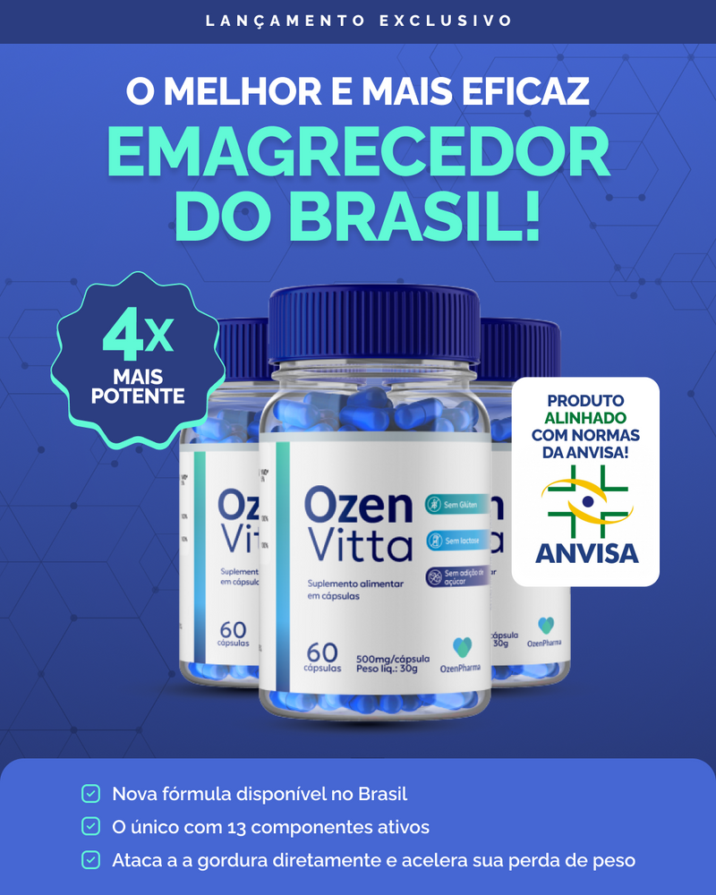 Combo OzenVitta Emagrecedor 100% natural numero um do Brasil compre 2 e ganhe 1 de BRINDE!