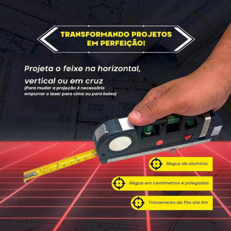 Nível Laser Profissional Trena Level